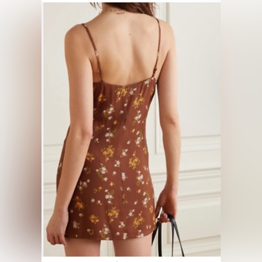 Reformation- Brown Floral Women's Dress - Fall!